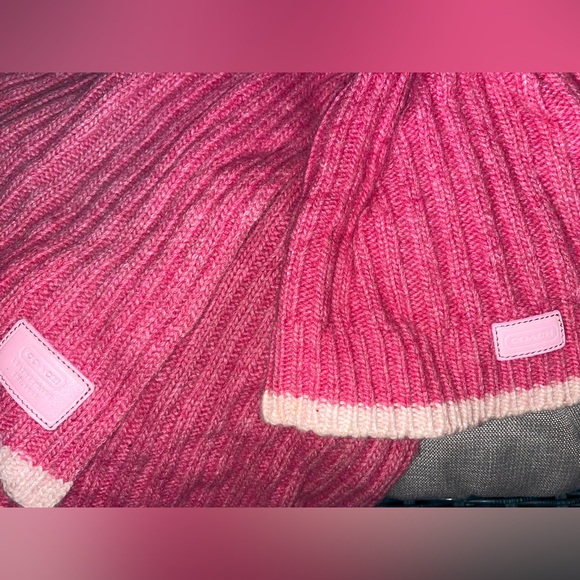 Pink coach, hat, and scarf set - Picture 2 of 3